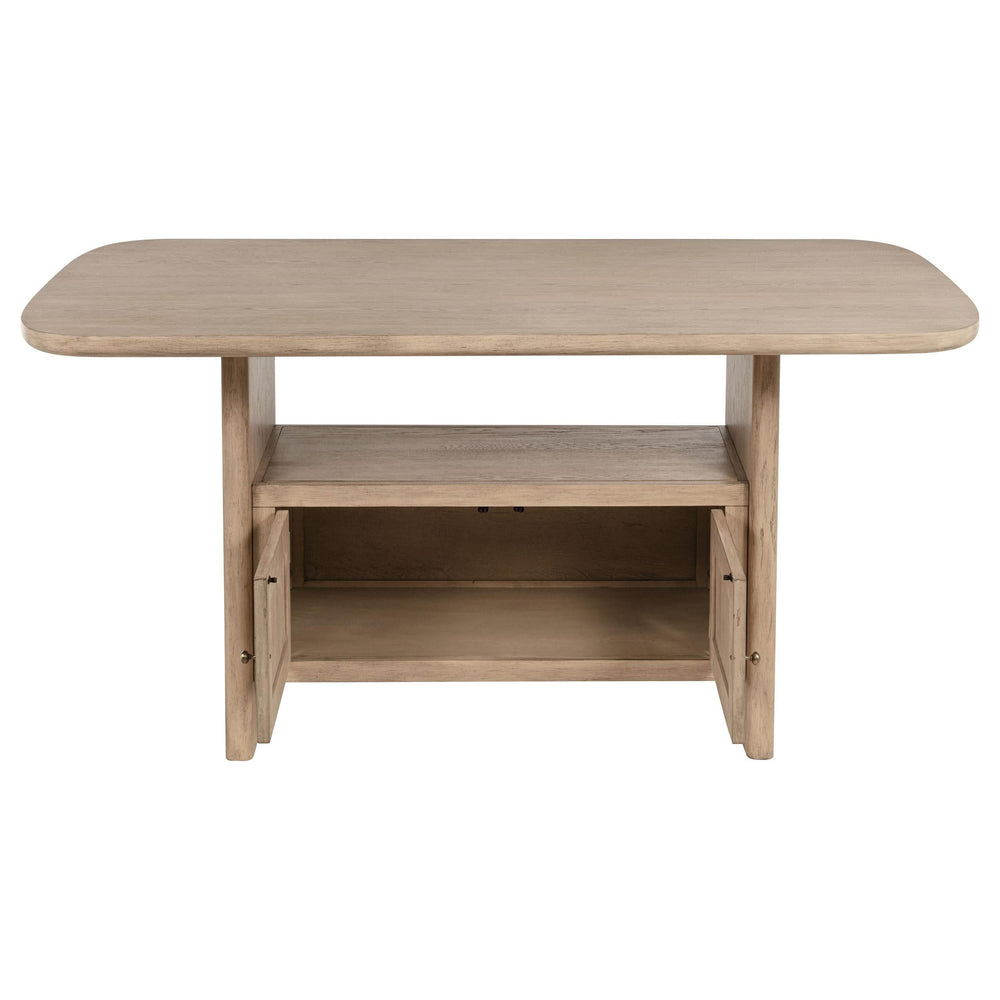 Juego de comedor Kailani de 8 piezas con gabinete de roble beige