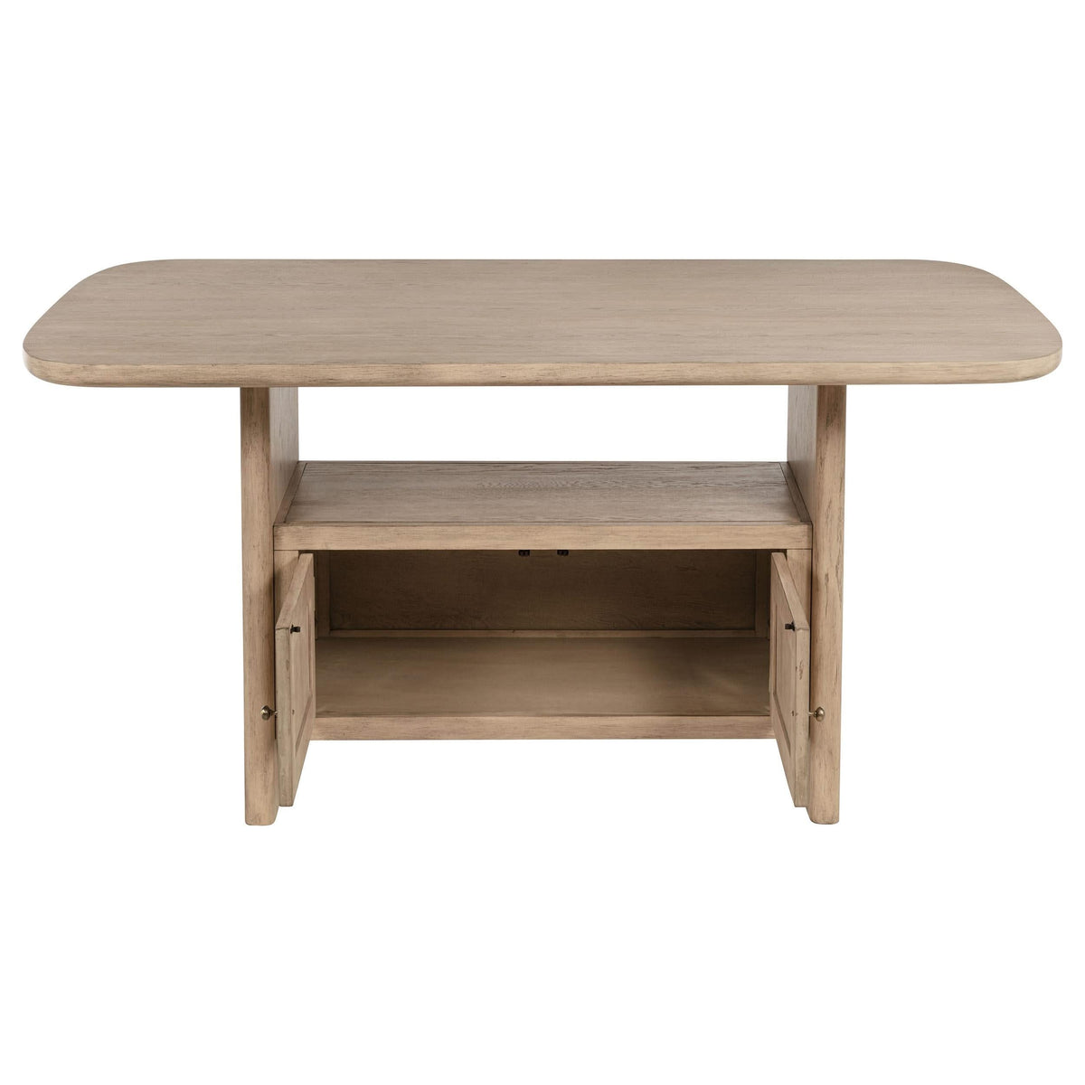Juego de comedor Kailani de 8 piezas con gabinete de roble beige