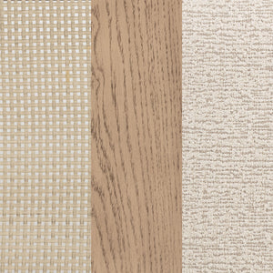 Juego de comedor Kailani de 8 piezas con gabinete de roble beige