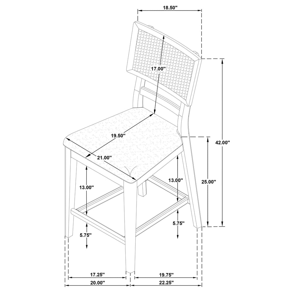 Juego de comedor Kailani de 8 piezas con gabinete de roble beige