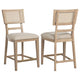 Silla auxiliar de ratán Kailani de roble beige (juego de 2)