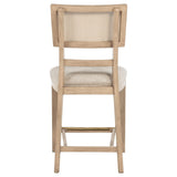 Silla auxiliar de ratán Kailani de roble beige (juego de 2)