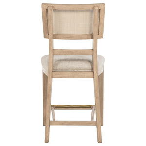 Silla auxiliar de ratán Kailani de roble beige (juego de 2)