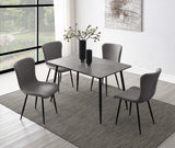Juego de comedor Horizon de 5 piezas con mesa extensible, color gris