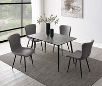 Juego de comedor Horizon de 5 piezas con mesa extensible, color gris