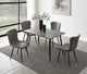 Juego de comedor Horizon de 5 piezas con mesa extensible, color gris
