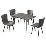 Juego de comedor Horizon de 5 piezas con mesa extensible, color gris