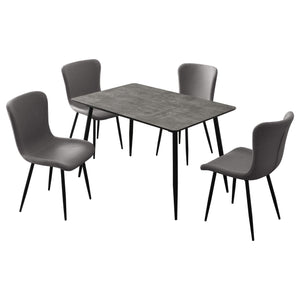Juego de comedor Horizon de 5 piezas con mesa extensible, color gris