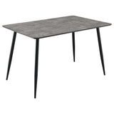 Juego de comedor Horizon de 5 piezas con mesa extensible, color gris