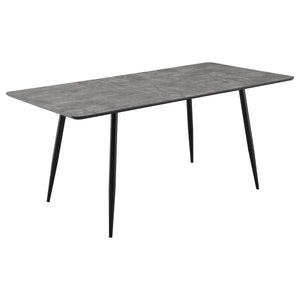 Juego de comedor Horizon de 5 piezas con mesa extensible, color gris