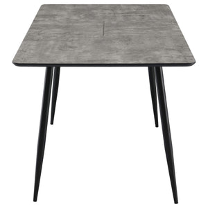 Juego de comedor Horizon de 5 piezas con mesa extensible, color gris