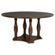 Mesa de comedor con pedestal de madera redonda Landon de 60 pulgadas en marrón intenso