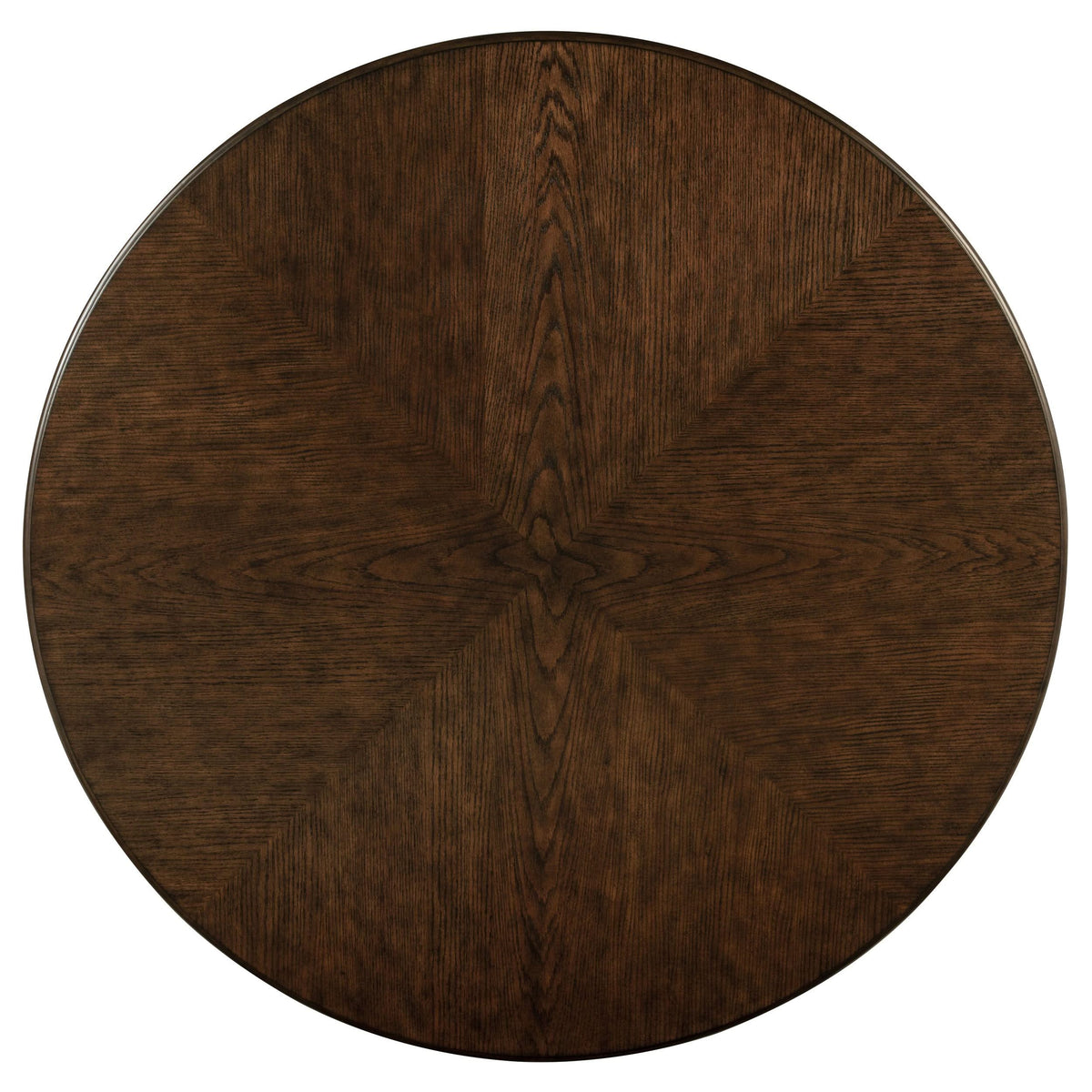 Mesa de comedor con pedestal de madera redonda Landon de 60 pulgadas en marrón intenso