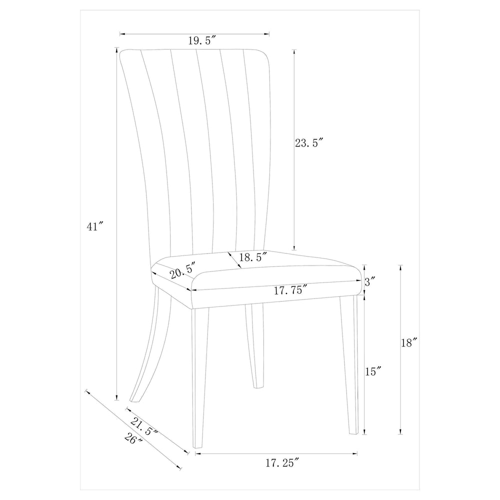 Juego de comedor rectangular Beaufort de 5 piezas en cromo y gris