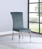 Silla de comedor tapizada Beaufort gris acero (juego de 2)
