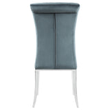 Silla de comedor tapizada Beaufort gris acero (juego de 2)