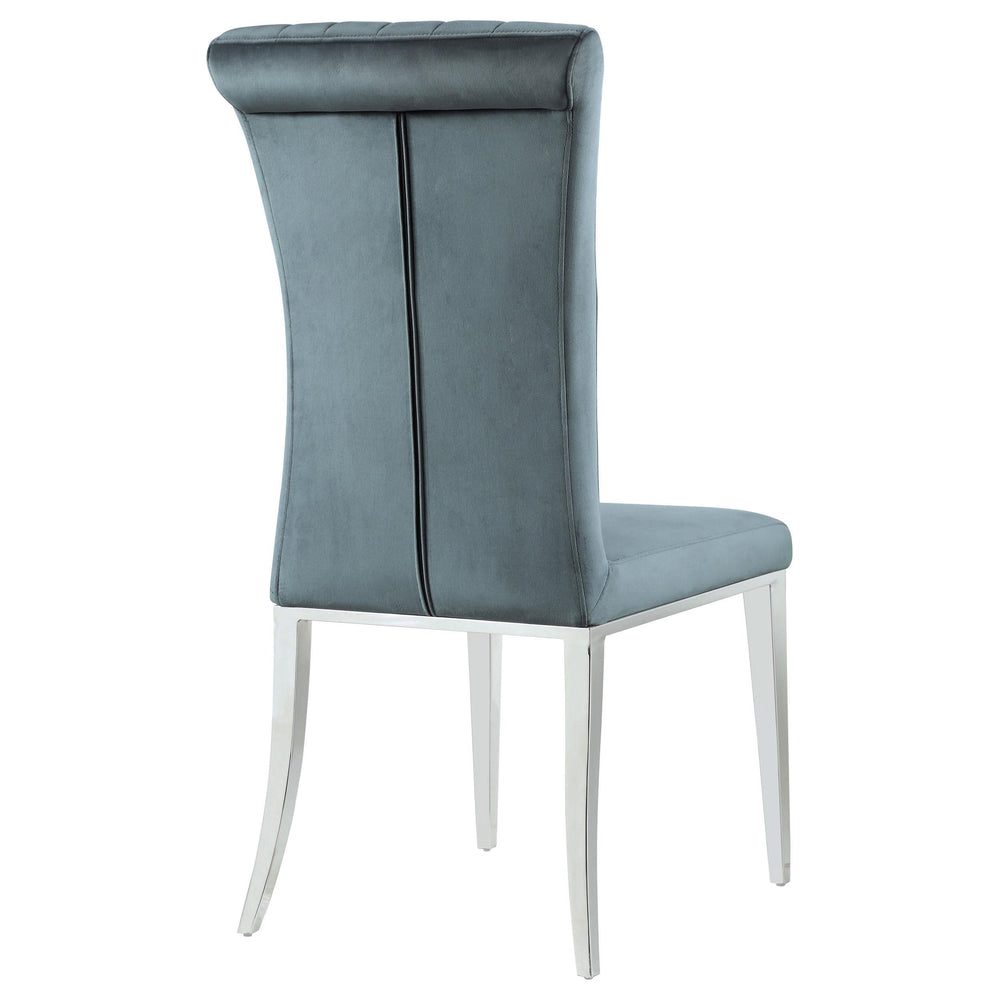 Silla de comedor tapizada Beaufort gris acero (juego de 2)