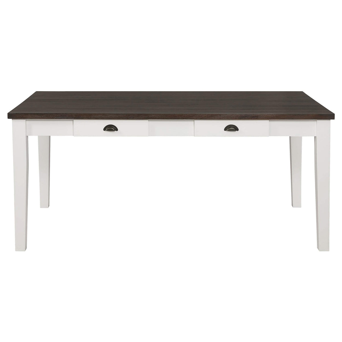 Juego de comedor rectangular Kingman de 5 piezas en color espresso y blanco
