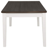 Juego de comedor rectangular Kingman de 5 piezas en color espresso y blanco