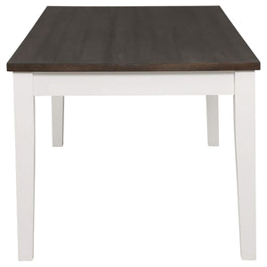 Juego de comedor rectangular Kingman de 5 piezas en color espresso y blanco