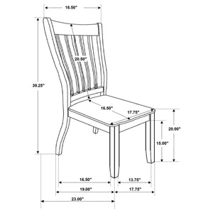 Juego de comedor rectangular Kingman de 5 piezas en color espresso y blanco