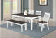 Juego de comedor rectangular Kingman de 6 piezas en color espresso y blanco