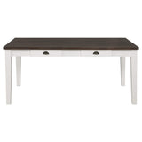 Juego de comedor rectangular Kingman de 6 piezas en color espresso y blanco