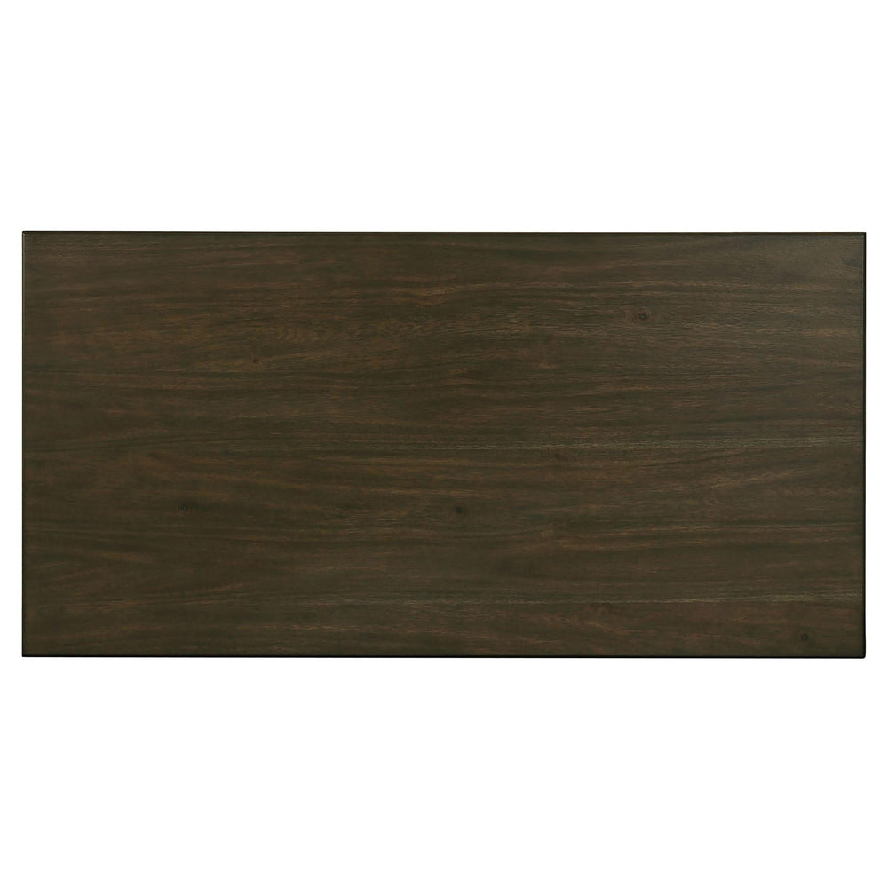 Juego de comedor rectangular Kingman de 6 piezas en color espresso y blanco