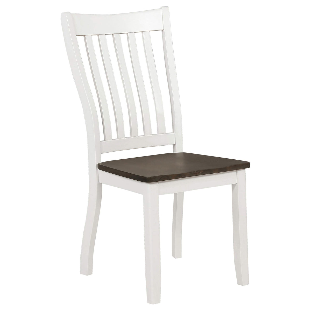 Juego de comedor rectangular Kingman de 6 piezas en color espresso y blanco