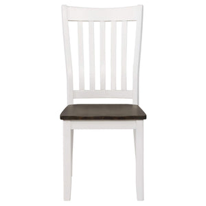 Juego de comedor rectangular Kingman de 6 piezas en color espresso y blanco