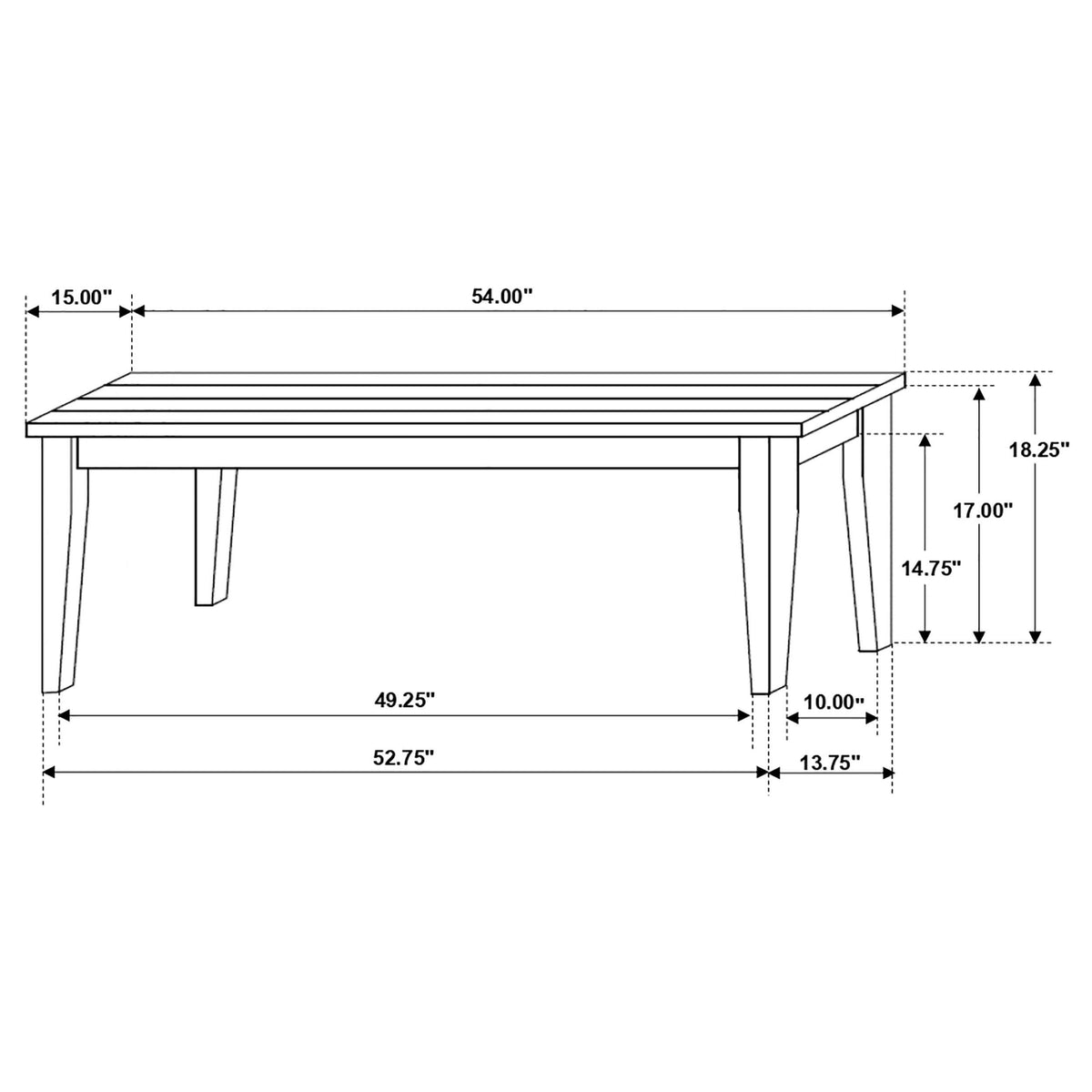 Juego de comedor rectangular Kingman de 6 piezas en color espresso y blanco