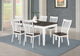 Juego de comedor rectangular Kingman de 7 piezas en color espresso y blanco