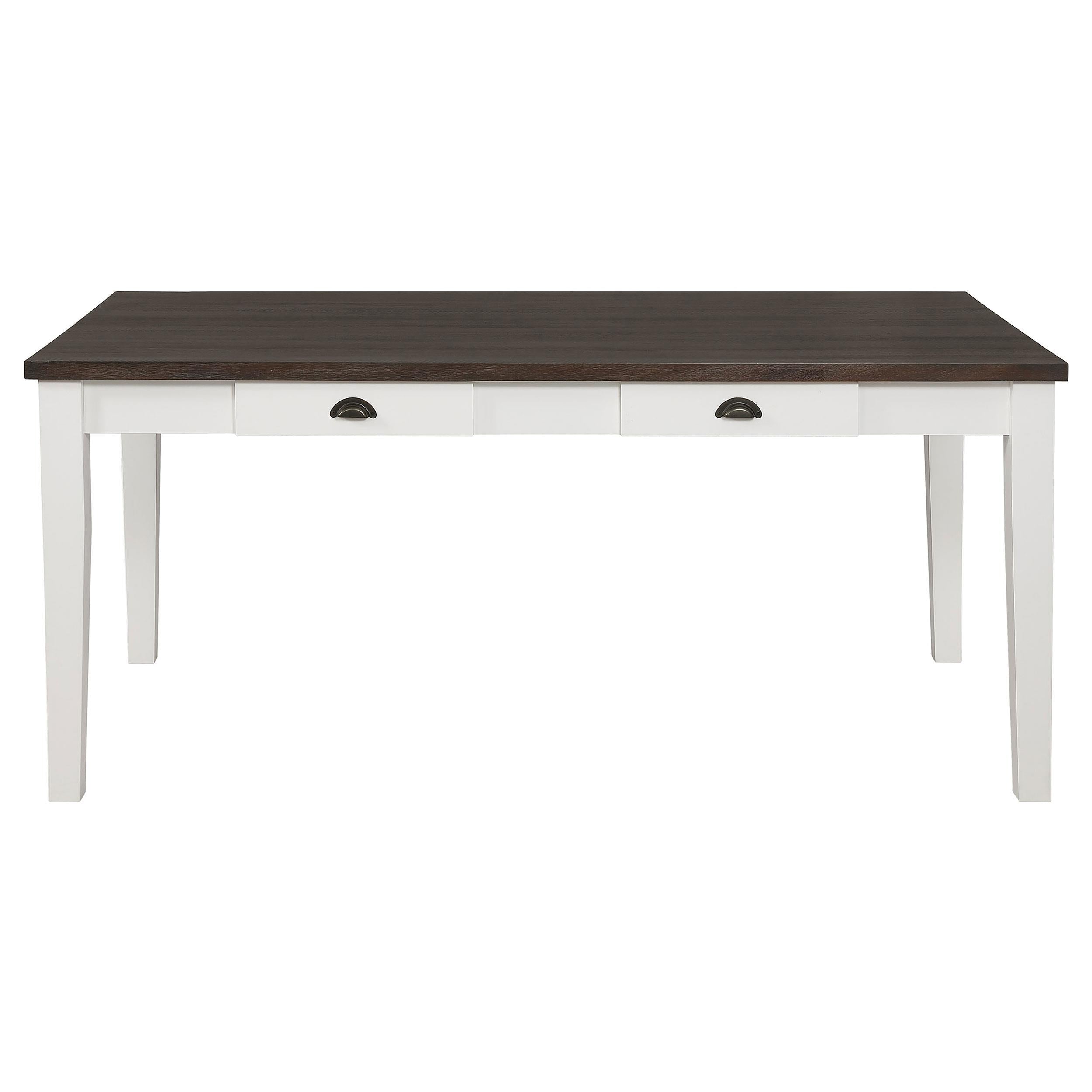 Kingman 72-inch 4-drawer Dining Table Distressed White