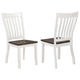 Silla de comedor Kingman de madera envejecida en blanco (juego de 2)