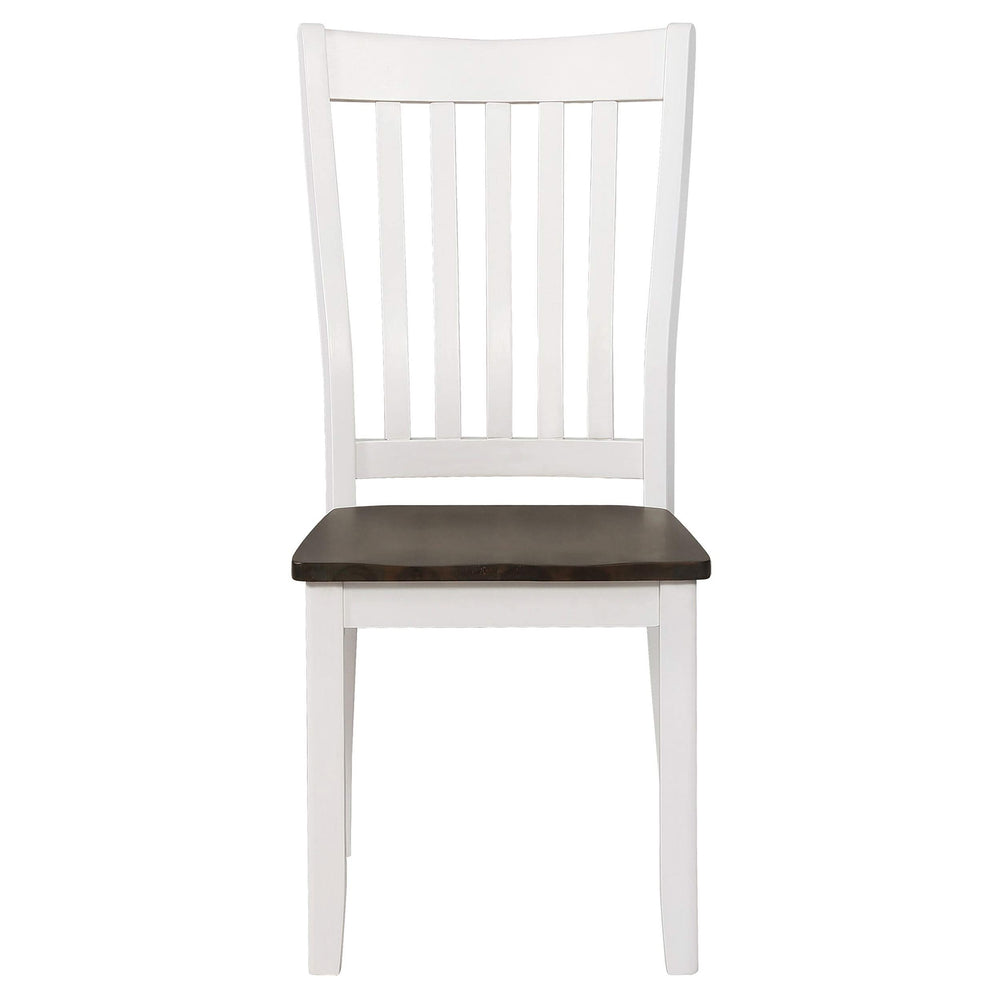 Silla de comedor Kingman de madera envejecida en blanco (juego de 2)