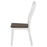 Silla de comedor Kingman de madera envejecida en blanco (juego de 2)