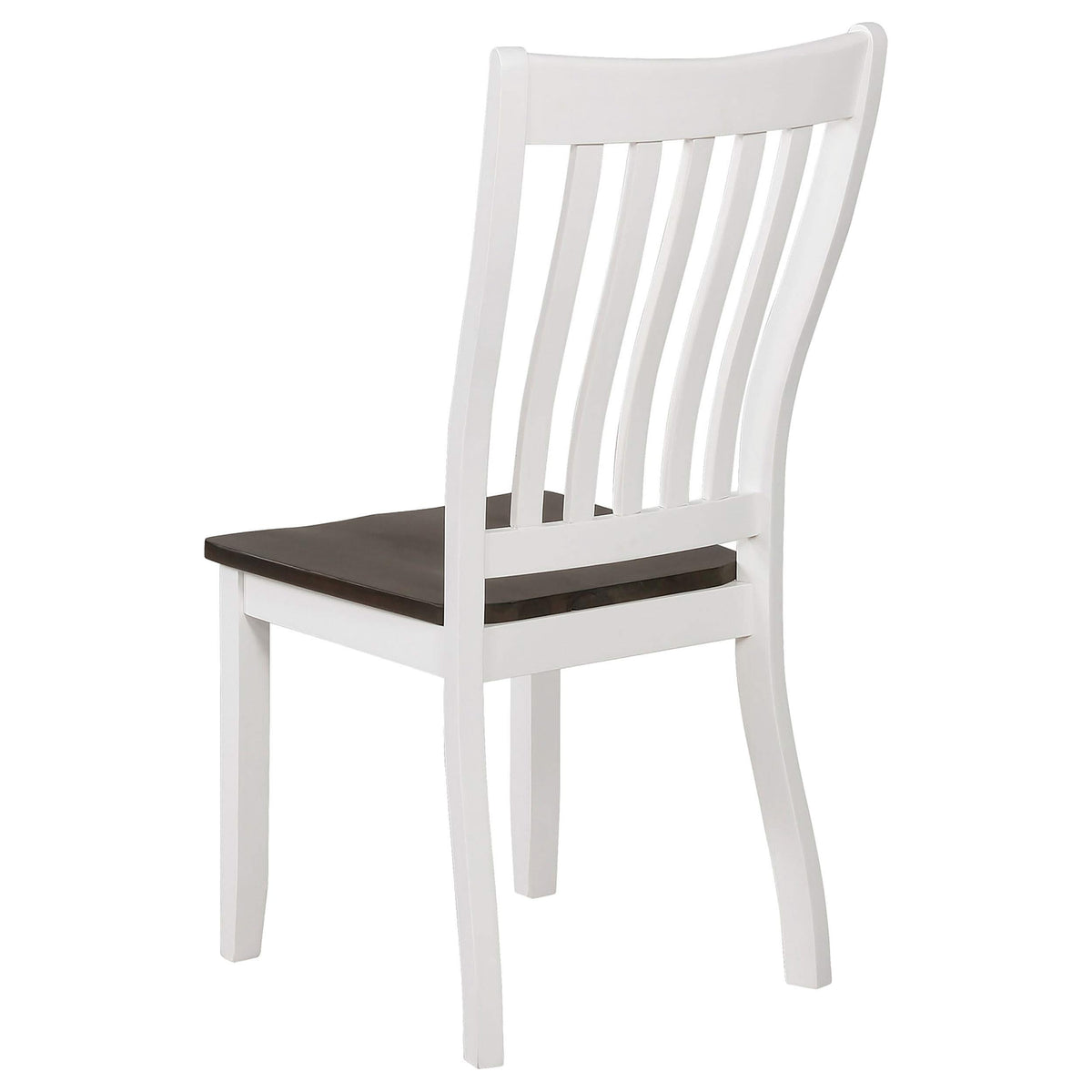 Silla de comedor Kingman de madera envejecida en blanco (juego de 2)