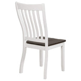 Silla de comedor Kingman de madera envejecida en blanco (juego de 2)
