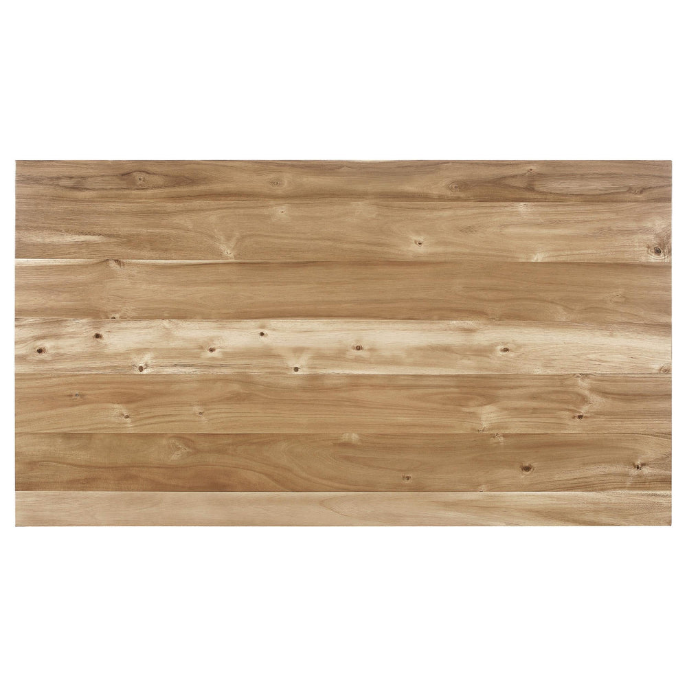 Juego de mesa de comedor rectangular Nogales de 5 piezas, gris costero