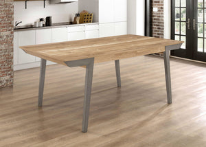 Mesa de comedor rectangular de madera Nogales de 71 pulgadas, color gris costero