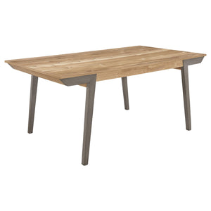 Mesa de comedor rectangular de madera Nogales de 71 pulgadas, color gris costero