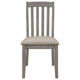 Silla de comedor de madera Nogales, color gris costero (juego de 2)