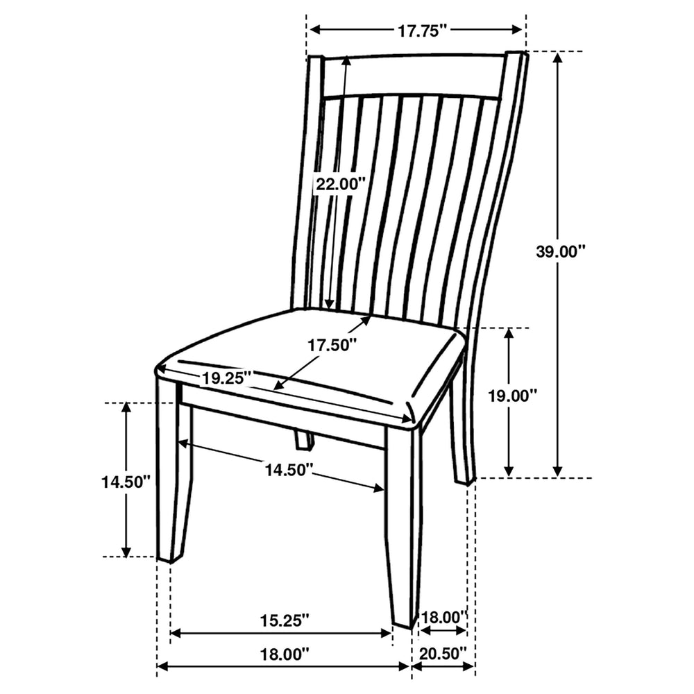 Silla de comedor de madera Nogales, color gris costero (juego de 2)