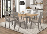 Silla de comedor de madera Nogales, color gris costero (juego de 2)