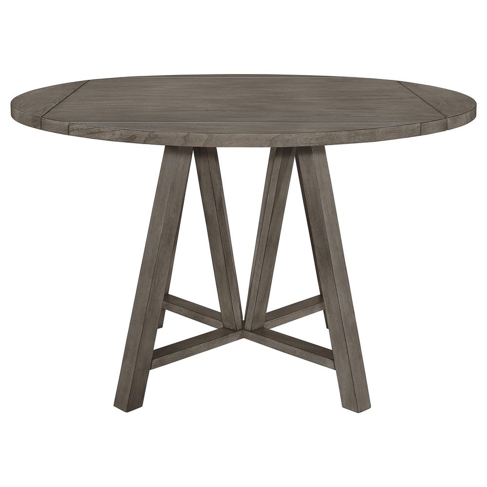 Juego de comedor Athens de 7 piezas con hojas abatibles y altura de mostrador, color gris granero