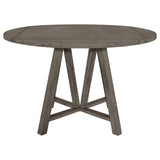 Juego de comedor Athens de 7 piezas con hojas abatibles y altura de mostrador, color gris granero