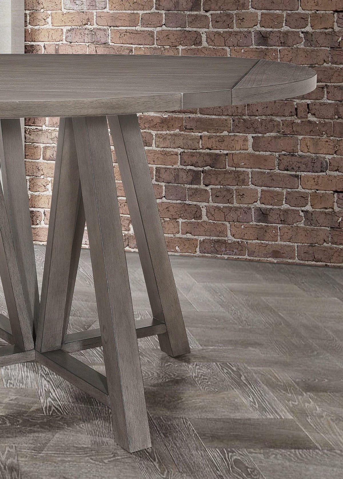 Juego de comedor Athens de 7 piezas con hojas abatibles y altura de mostrador, color gris granero