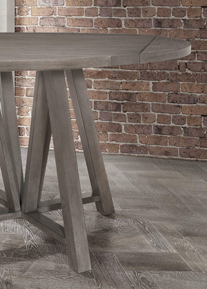 Juego de comedor Athens de 7 piezas con hojas abatibles y altura de mostrador, color gris granero