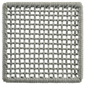 Sillas de comedor Nakia de cuerda tejida en gris (juego de 2)