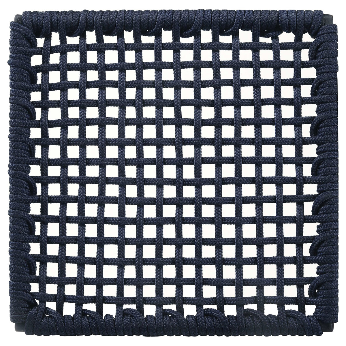 Sillas de comedor Nakia de cuerda tejida, color azul marino oscuro (juego de 2)